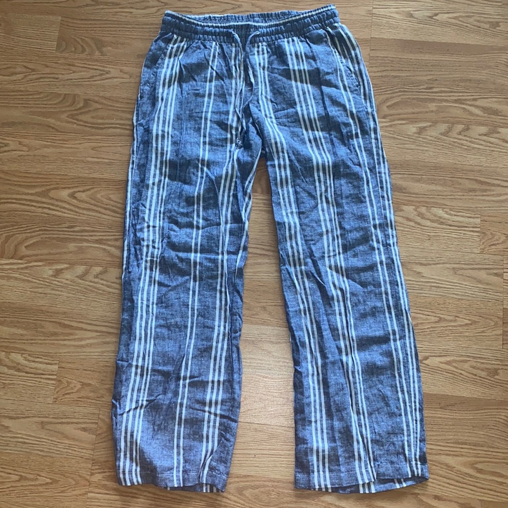 Linen wide leg pants